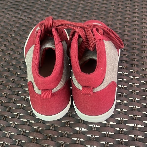 Gymboree High Top Sneakers maroon and gray size 3 - Picture 3 of 8